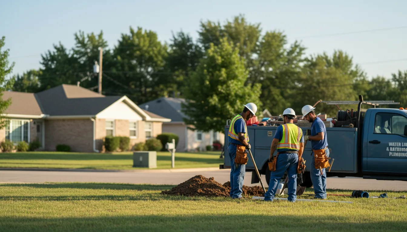 Residential water line and bathroom plumbing service in Brockton, MT